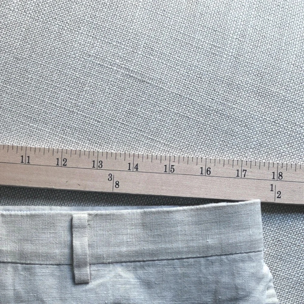 Enzo Tovare 100% Linen Flat Front Trousers Coastal Heritage Preppy 36